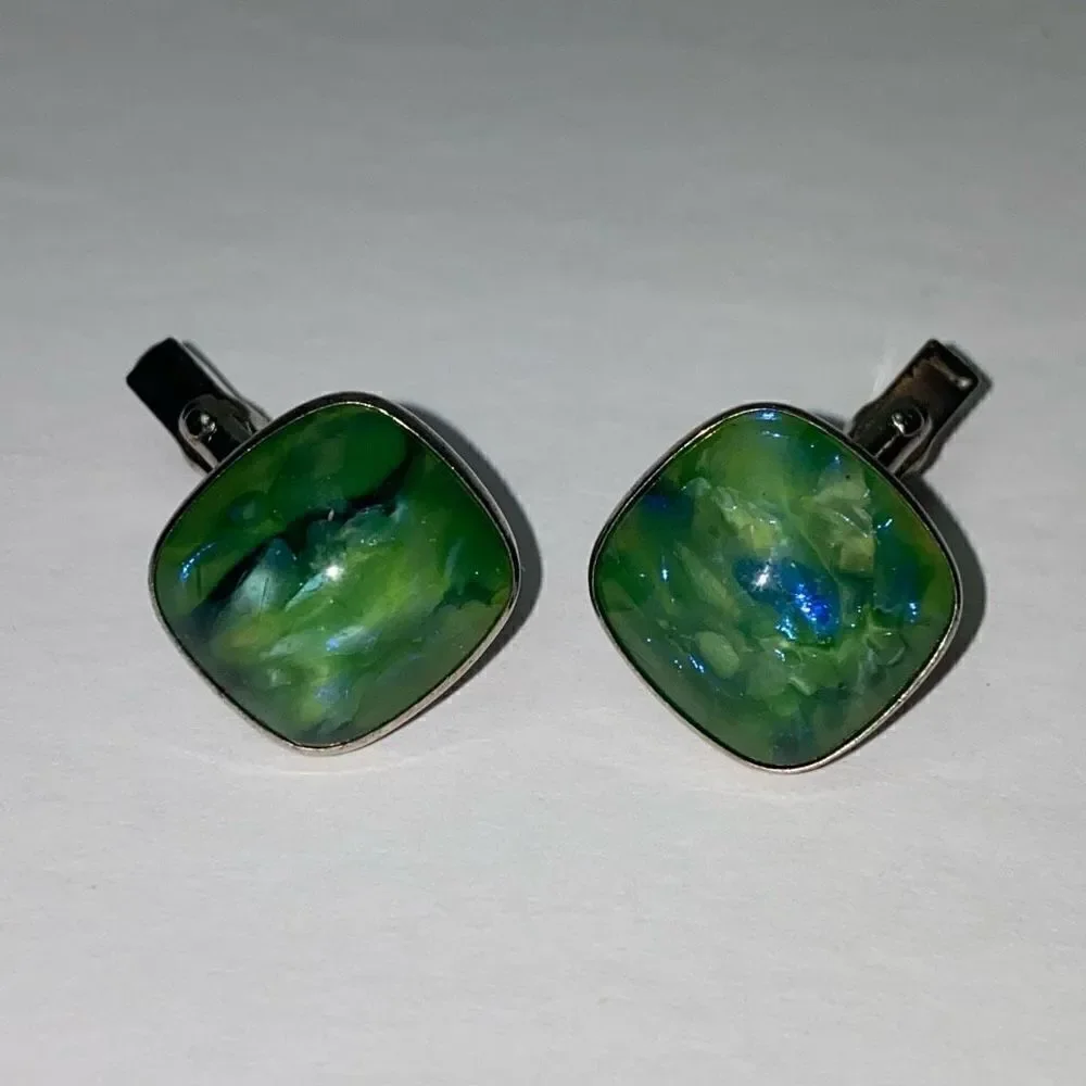 Vintage Swank Mens Cufflinks Lot of ￼6 Pairs Gold, Garnett, Green, Blue